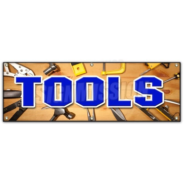 TOOLS BANNER SIGN power hand rental discount sales professional repair